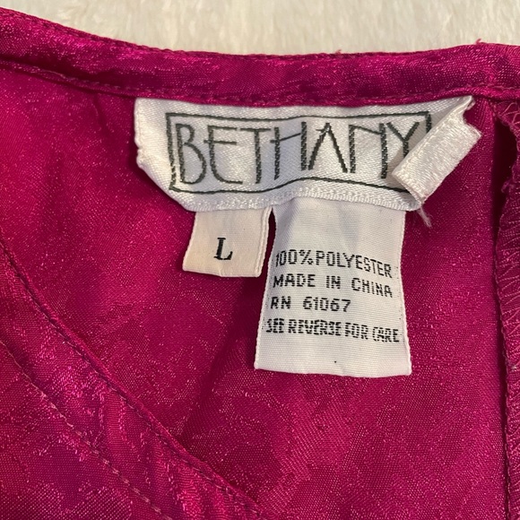 Bethany Plum Blouse. Size L. Front pocket on one side of chest. Buttons in back. - Picture 5 of 8